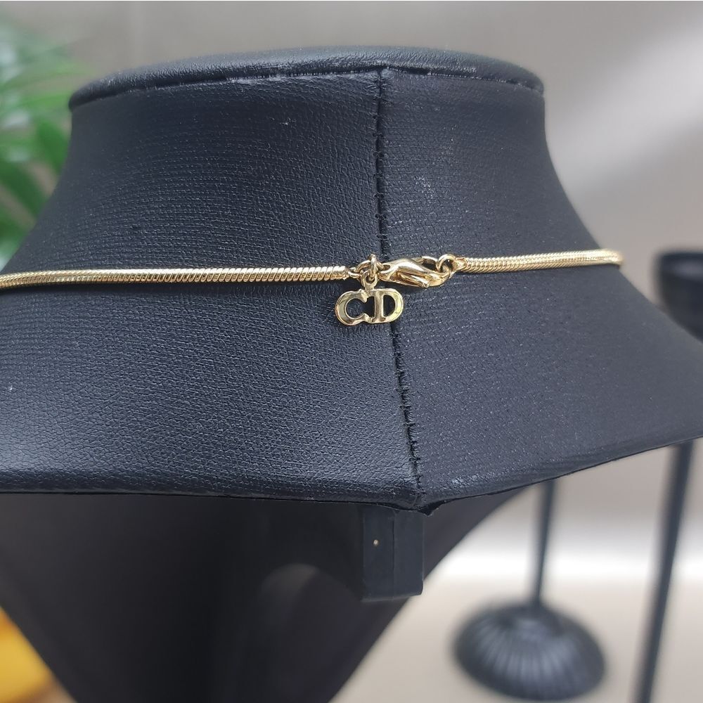 Authentic Christian Dior 90's Logo Necklace W/ Box - Picture 9 of 16